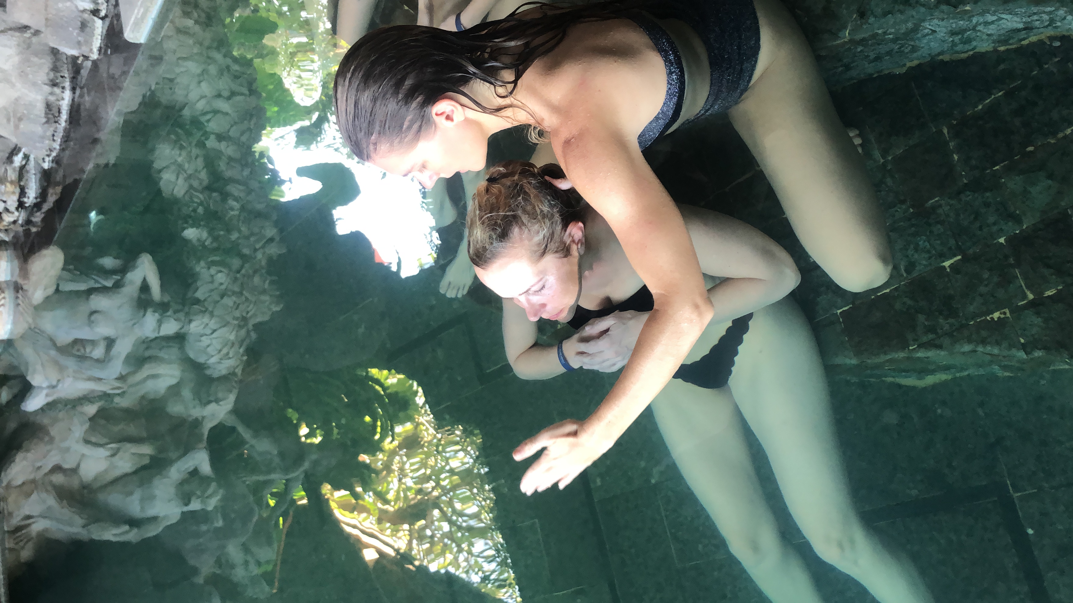 In the pool during training