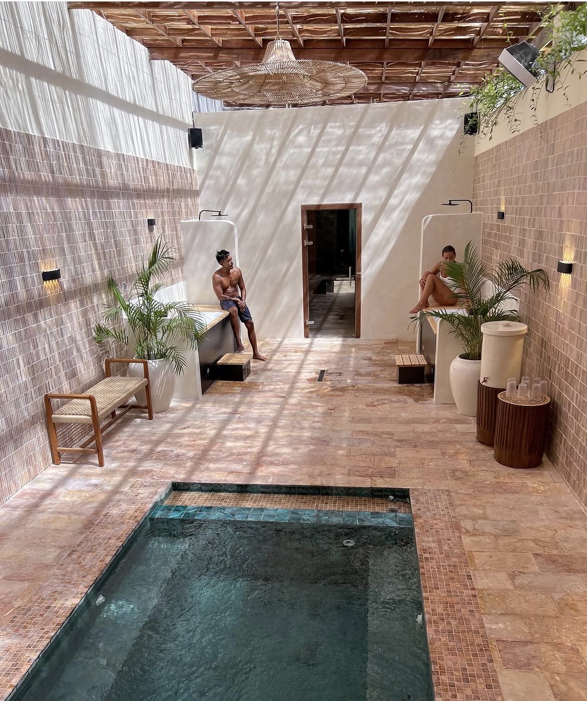 Wellness spa plunge pool
